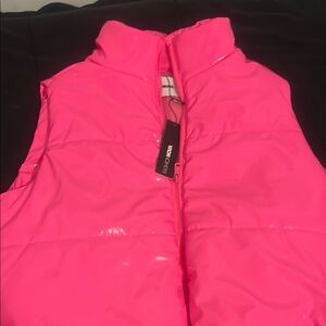 Fashion Nova Vibrant Pink Puffer Vest